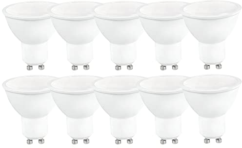 NCC-Licht 10 x LED Leuchtmittel Reflektor 6W = 40W GU10 450lm Warmweiß 3000K flood 120°