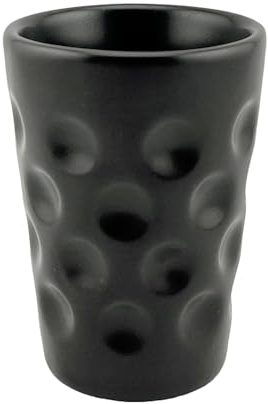 Dubbe Espressotasse – Pfälzer Charme für echte Genießer | Dubbeglas Eierbecher | Schnapsglas aus Keramik | Pfalz Dubbebecher (schwarz)
