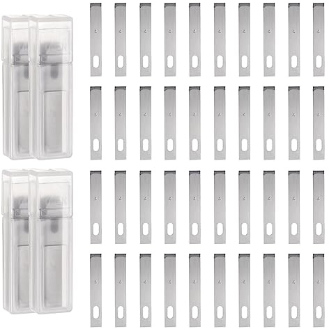 HARFINGTON 40pcs Exacto Knife Blades #4 Hobby Knife Replacement Blades Spare Precision Exacto Blades Hobby Knife Blade Refills for DIY, Art, Cutting, Carving, Scrapbooking, Stencil