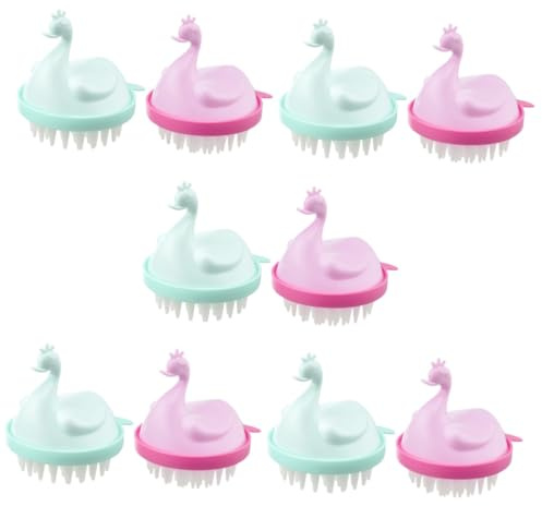 FRCOLOR 5sets Kopfhaut Massage Haarbürste Shampoo Pinsel Doppelseitige Kopfhaut Gesicht Kamm 2 Stücke * 5