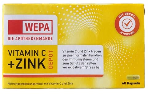 WEPA Vitamin C + Zink Kapseln, 60 St. Kapseln
