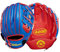 WILSON Unisex, Teenager A200 T-Ball Handschuh, Königsblau/Rot/Gelb, 10