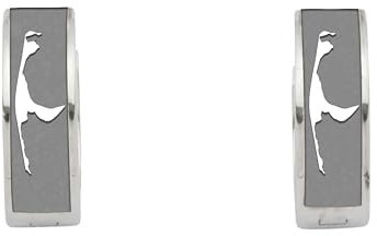 DUR Schmuck Creole SYLT dunkel Silber 925/- rhodiniert (O5491)