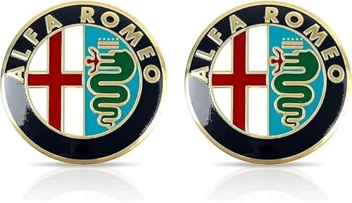 Per Alfa Romeo 74mm Griglia Anteriore Auto Distintivo Dell'emblema Decorativo Adesivi Bagagliaio Cofano Decalcomanie Accessori Styling Modifica Degli Interni,A