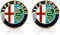 Per Alfa Romeo 74mm Griglia Anteriore Auto Distintivo Dell'emblema Decorativo Adesivi Bagagliaio Cofano Decalcomanie Accessori Styling Modifica Degli Interni,A