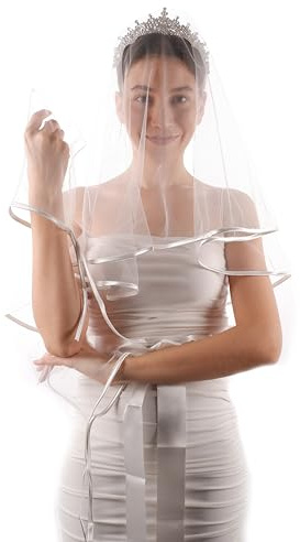 Brautschleier Hochzeit | Eleganter Brautschleier mit Taillengürtel, Kostüm für Hochzeit Henna Nacht