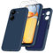jrester Cover per Xiaomi Redmi 13C 4G / Xiaomi Poco C65 con 3 Vetro Temperato Pellicola Protettiva, Blu Morbido Silicone Liquido Protettiva Custodia per Xiaomi Redmi 13C 4G / Xiaomi Poco C65.