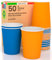 50 Bicchieri in Carta 200ml Mix Energy Ecologici Biodegradabili Monouso Made in Italy Asporto Bevande Calde Acqua - MIX di Colori Blu Arancione - Prodotto e Confezionato in Italia
