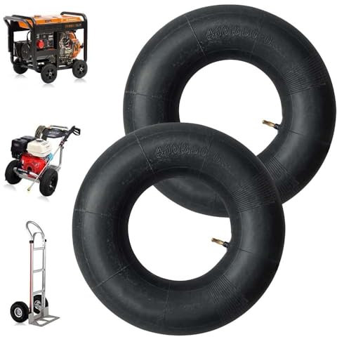 Udbrud Camera d Aria per Carrello, 2 pezzi Camera D'aria per Carriola Camera A’aria di Ricambio Asta Piegato per Carrelli a Mano, Carro Attrezzi, Carrello da Giardino, Tosaerba (6inch)