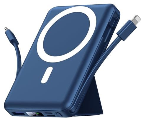 Azmuth para Magsafe Powerbank, 10000mAh 22.5W PD Magnético Bateria Externa Carga Rapida, Inalámbrico Cargador Bateria Portátil Power Bank con Pantalla LED USB-C para iPhone 16/15/14/13/12/Pro