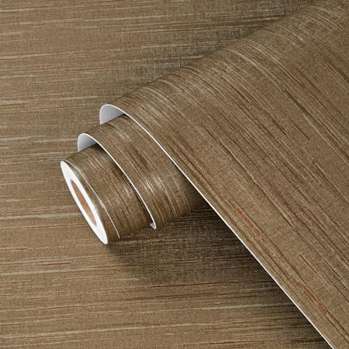 Yullpaper Tapete Gold Braun Klebefolie Möbel Tapeten Wohnzimmer Schlafzimmer Dekofolie Möbelfolie Selbstklebend Braune Folie für Küchenschränke Tapete Selbstklebend Vintage 40cm X 800cm