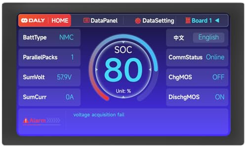 DALY Accessoires BMS intelligents, écran tactile de 4,3 pouces