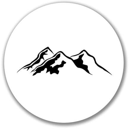 Huuraa Aufkleber Berg Silhouette Mountain Geschenk 10cm Sticker Berg Silhouette Geschenkidee