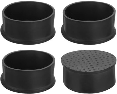 QUARKZMAN 4 Pcs Protection Pied de Chaise, 80mm Embout de Pied de Chaise en PVC sans Marquage Antidérapants Rond Protecteurs de Sol pour Pieds de Table, Noir