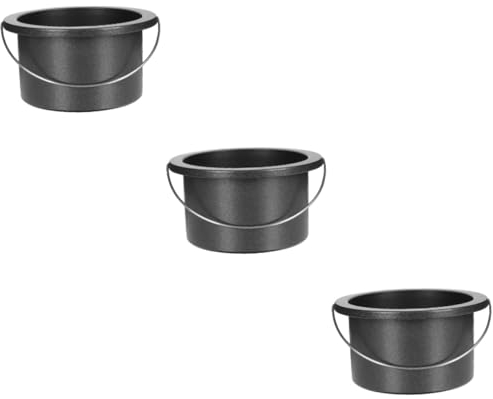 Healeved 3pcs Aluminum Wax Melting Pot Non-stick Waxing Bowl for Hair Removal Heat-resistant Inner Container for Wax Heater Convenient and Practical for Salons and Use