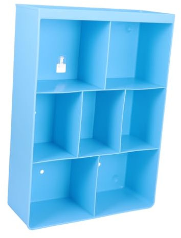 MUSISALY 1Stk Apothekerschrank Hauswand hoder Mini-Barometer ablagekörbe kühlkorb einkaufskorb aufbewahrungs körbe flaschenhalter kitchen shelf stand Hängehalter Plastik Blue