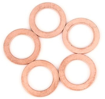 A ABSOPRO 5 STK. Flache Kupfer-Dichtungsscheibe Für Auto 15x22x1,5mm