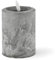 MIJOMA LED-Kerze in edler Marmoroptik mit Realistic Flame Effekt - Authentisches warmweißes Leuchten, 6/18 Timer, batteriebetrieben, für ein gemütlich stilvolles Zuhause (betongrau, Ø7.5 x H10 cm)