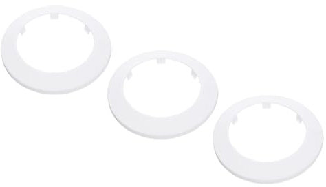 PATIKIL Rohrabdeckung Wasserrohrabdeckung Dekoration Rohrmanschette 3,54/90mm, 3 Stück Flansch PP Kunststoff Abflussrohrabdeckung Rosetten für Heizkörperrohre Wandrohrrohr Dekor, Weiß