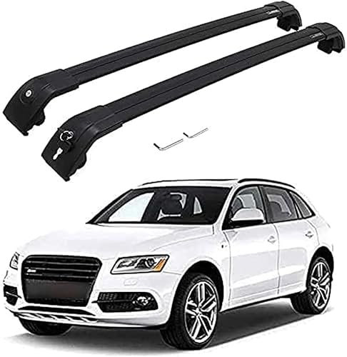 ANYANH 2 Stück Aluminium Dachträger für Audi Q5 2012-2017, Aluminium Gepäckträger Diebstahlsicherung Dachboxen Dachgepäckablage