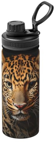 Bollitore termico sportivo in acciaio inox con stampa leopardata, bottiglia d'acqua carina, bottiglie thermos portatili