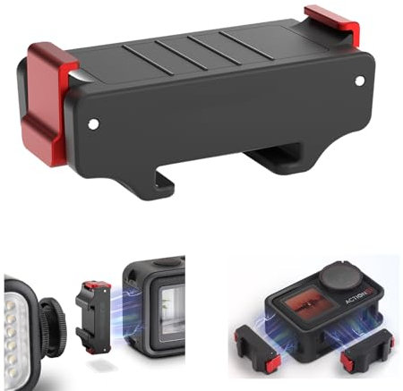 Fututech Blitzschuh-Adapter für DJI Osmo Action 5Pro/4/3, schnelle Demontage für Action-Kamera, magnetischer Anschluss, Zubehör