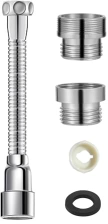 20cm Wasserhahn Verlängerung Mit 2pcs WasserhahnAdapter | 360 Grad Drehbarer Wasserhahnverlängerung, Wasserhahn Verlängerung Küche, Für Küchen, Bädern, Bars Und Toilette