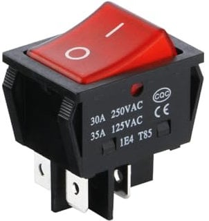 Premium Replacement Power Switch Button for Numatic 'Henry', Hetty, James, George, and Other Hoover Rocker Style Vacuum Cleaners – Turn On/Off Button Accessory, Spare Part (red)