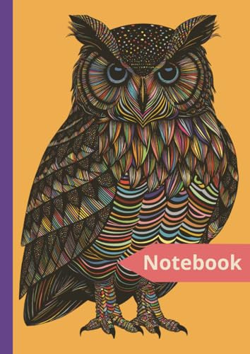 Owl Composition Notebook: A4 college ruled notepad -160 pages