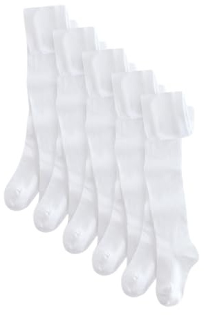 NEXT Mädchen Schulstrumpfhose mit Baumwollel, 5er-Pack
