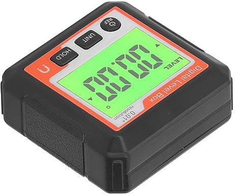 Boîte Numérique Biseau Biseau en Biveau de Protracteur Magnétique Inclinction Haute Précision pour la Construction de Menuiserie (blanc orangé)