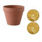 Plastic Flowerpot Drain Inserts 2 Pack for Reduced Soil Use and Enhanced Water Drainage Solutions (Yellow)