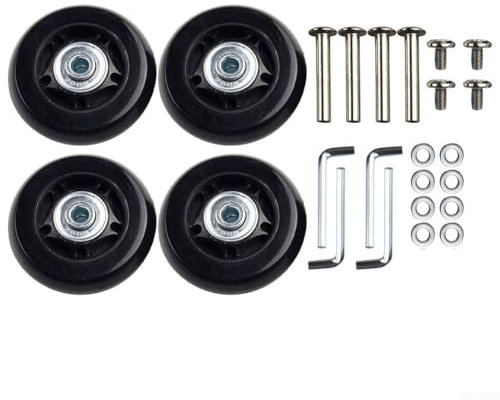 Ersatzrollen für Koffer, Gummi, Rollschuhe, Reparatur-Set (68 x 24 mm), 4 Stück