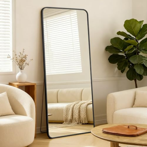 HySail Großer Rechteckiger Ganzkörperspiegel – HD-Reflexion, Sicherheitsglas, Standspiegel und Wandspiegel, Vielseitig Einsetzbar für Wohnzimmer, Schlafzimmer und Flur