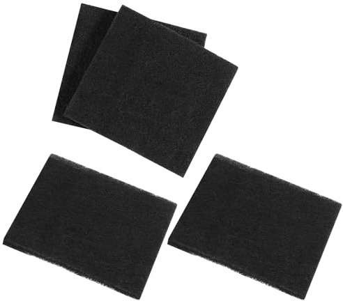 VERDANVERSE 4 Stück Mülleimer Geruchsfilter Deodorant Katzenstreu Katzentoiletten Ersatzfilterpads Geruchsfilter Nachfüllungen Aktivkohle Für Wasserfiltration Katzenfilter Schwarz