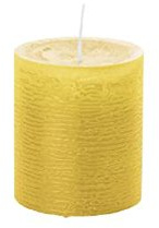 durchgefärbte Stumpenkerzen (H x Ø) 130 x 68 mm, Farbe Dotter, mit ASF zum Abbrandschutz, Wiedemann Marble Kerzen, Advent, Adventskranz, Weihnachten, Dekoration, Event