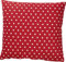 REDBEST Kissenhülle, Kissenbezug Punkte Orlando, 100% Baumwolle rot Größe 40x40 cm - Robustes, glattes Gewebe, mit praktischem Reißverschluss