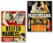 BigWig Prints Marihuana Cannabis Propaganda-Poster, Reefer Madness Wandkunst-Set, Retro-Cannabis-Poster für Zuhause, einzigartige Marihuana-Wanddekoration, ungerahmt, 2er-Set (20,3 x 25,4 cm)