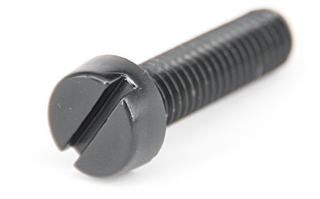 20 Stück Zylinderschrauben mit Schlitz DIN 84 - M4x10 PA6.6 schwarz/Nylon schwarz