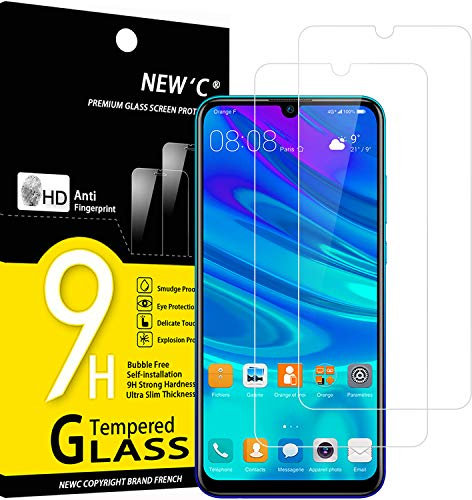 NEW'C 2 Stück für Huawei P smart 2019 / Honor 10 lite/Honor 8A für Panzerglas, Frei von Kratzern, 9H Härte, HD Displayschutzfolie, 0.33mm Ultra-klar, Ultrabeständig