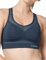 Yvette Sport BH Starker Halt Mesh Ringerrücken Große Brüste Ohne Bügel Gepolstert für Fitness Lauf Yoga, Grau, XXL Große Größen