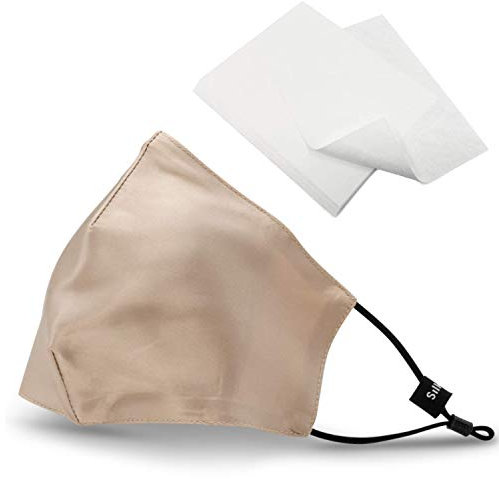 SILKIST Unisex Mundschutz Maske 100% Seide 3-lagiger Mund- & Nasenschutz [Verstellbare Ohrschlaufen & Nasenbügel] Wiederverwendbar, Atmungsaktiv & Hautfreundlich - Fällt größer aus!