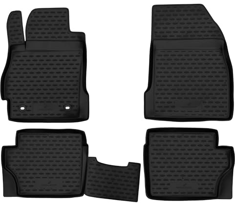 WALSER XTR Gummi Fussmatten Auto für Mazda 2 (DE, DH) 2007-2015, 100% passgenaue Auto Fußmatten, robuste Universal Fußmatte Auto, Gummimatten Auto, Auto Fussmatten Gummi, Auto Gummimatten