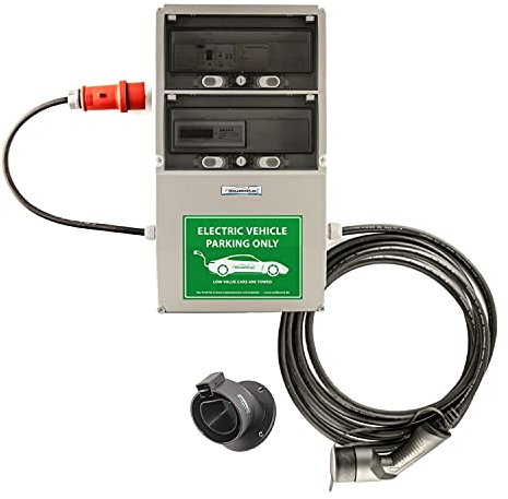 WB24 Wallbox 3Ph 400V 11kW 16A Typ 2 7m Ladestation mit geeichtem Stromzähler und Bluetooth für Elektro-/Hybridautos