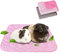 RIOUSSI Lot de 2 lits d'été pour cochon d'Inde - Tapis rafraîchissant pour lapins, cochons d'Inde, chinchillas - Lavable et respirant - Taille M - Marron + rose