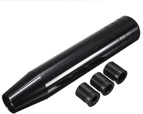 CENPEK 13 cm Auto Schaltknauf, verlängerte gewichtete Aluminium-Legierung, Auto-Schaltknauf, M8, M10, M12 Schraube Auto Universal Schaltgetriebe (schwarz)
