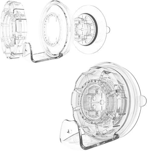 home&foundry Robuste, transparente Vakuum-Saugnapfhaken für Dusche, Mehrzweck-Saugnäpfe für Bad, Küche, 2er-Pack Saugnäpfe für Glas