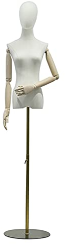 YSJX Schneiderpuppe Damenbüste Büste Torso Schaufensterpuppe weiblich Schneiderbüste Mannequin Gr.S/M (Color : Basic Model+Head+arm, Size : S)