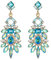 Clearine Statement-Ohrringe Art Deco Strass Marquise Smaragdschliff rechteckige geometrische für Damen Amethyst Blau Gold-ton