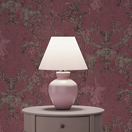 TADESSI Tapete Barock Giulia M1-No.491 Vliestapete Rot Gold Barocktapete mit Ornamenten Wohnzimmer Schlafzimmer Küche